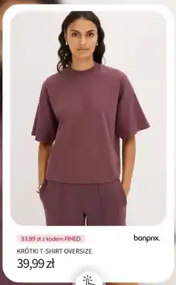 BonPrix Krótki t-shirt oversize bonprix oferta