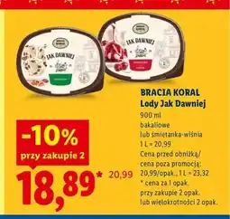 Lidl Lody Jak Dawniej bakaliowe Bracia Koral oferta