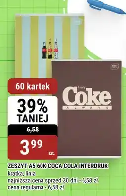 bi1 Zeszyt A5 60 kartek Coca-Cola Interdruk oferta