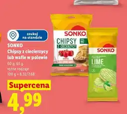 Lidl Wafle ryżowe w polewie jogurtowej o smaku limonkowym Sonko oferta