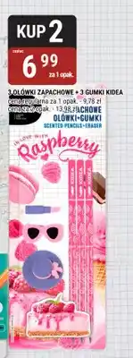 bi1 Zestaw 3 ołówki zapachowe + 3 gumki Kidea oferta