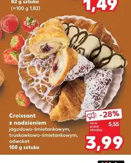 Kaufland Croissant z nadzieniem truskawkowo-śmietankowym oferta