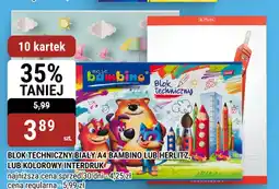bi1 Blok techniczny biały A4 Bambino oferta