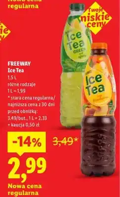 Lidl Ice Tea brzoskwiniowa Freeway oferta