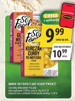 Arhelan Danie So Food kurczak curry po indyjsku z ryżem oferta