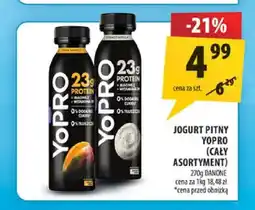 Arhelan Jogurt pitny o smaku brzoskwiniowym YoPro Danone oferta