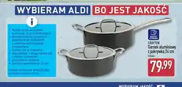 ALDI Garnek aluminiowy z pokrywką Crofton z długą rączką 24 cm oferta