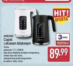 ALDI Czajnik z ekranem dotykowym Ambiano oferta