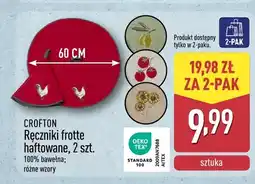 ALDI Ręczniki frotte haftowane Crofton 2-pak oferta