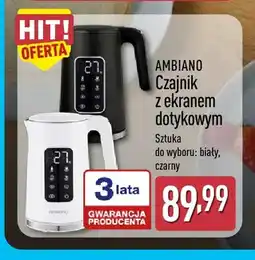 ALDI Czajnik z ekranem dotykowym biały Ambiano oferta
