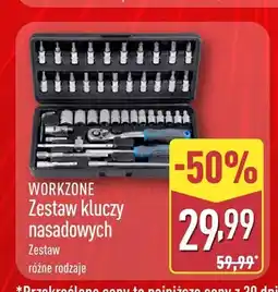 ALDI Zestaw kluczy nasadowych Workzone oferta