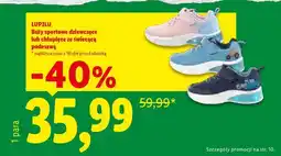 Lidl LUPILU Buty sportowe dziecięce lub chłopięce ze świecącą podeszwą oferta