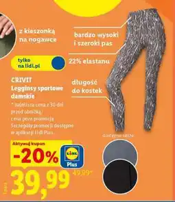Lidl Crivit Legginsy sportowe damskie oferta