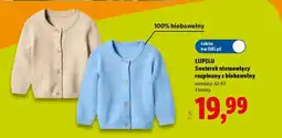 Lidl LUPILU Sweterek niemowlęcy rozpinany z biobawełny oferta