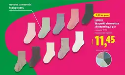 Lidl LUPILU Skarpetki niemowlęce z biobawełną, 5 par oferta