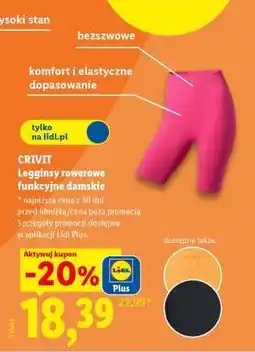 Lidl CRIVIT Legginsy rowerowe funkcyjne damskie oferta