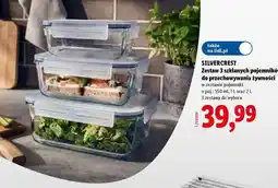 Lidl SILVERCREST Zestaw 3 szklanych pojemników do przechowywania żywności oferta