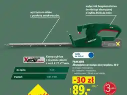 Lidl PARKSIDE Akumulatorowe nożyce do żywopłotu, 20 V oferta