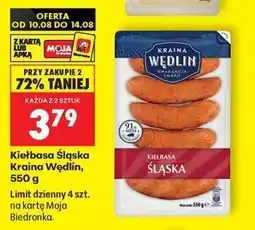 Biedronka Kiełbasa Śląska Kraina Wędlin 550 g oferta