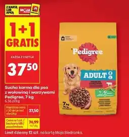 Biedronka Sucha karma dla psa z wołowiną i warzywami Pedigree, 7 kg oferta