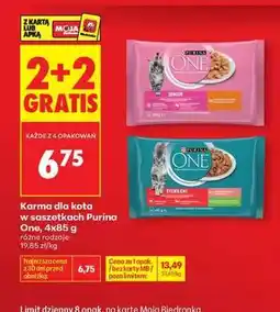 Biedronka Karma dla kota w saszetkach Purina One, 4x85 g oferta