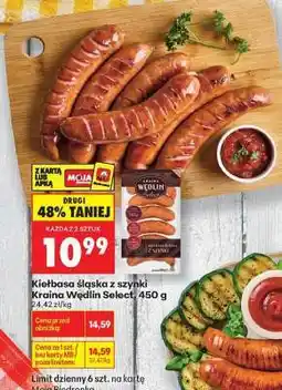 Biedronka Kiełbasa śląska z szynki Kraina Wędlin Select 450 g oferta
