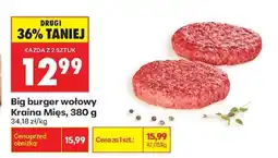 Biedronka Big burger wołowy Kraina Mięs, 380 g oferta