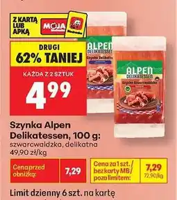 Biedronka Szynka Alpen Delikatessen, 100 g oferta