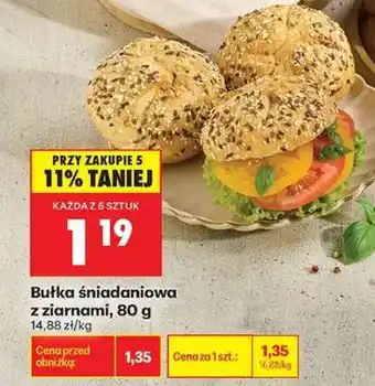 Biedronka bułka sniadaniowa z ziarnami , 80 g oferta