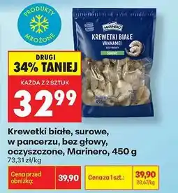 Biedronka Krewetki białe surowe , w pancerzu , bez głowy oczyszczone , Marinero 450 g oferta