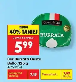 Biedronka Ser Burrata Gusto Bello , 125 g oferta