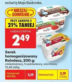 Biedronka Serek homogenizowany Rolmlecz, 200 g oferta