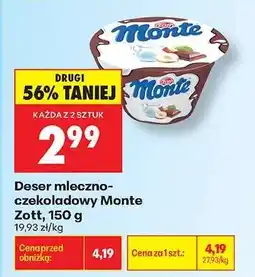 Biedronka Deser mleczno czekoladowy Monte Zott 150 g oferta