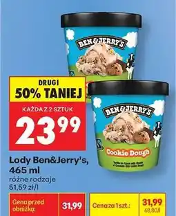 Biedronka Lody Ben&Jerry’s, 465 ml oferta