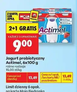 Biedronka Jogurt probiotyczny Actimel, 6x100 g oferta