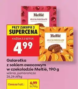 Biedronka Galaretka z sokiem owocowym w czekoladzie Meltié, 190 g oferta