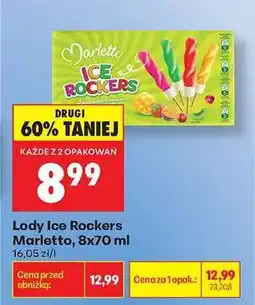 Biedronka Lody Ice Rockers Marletto 8x70 ml oferta