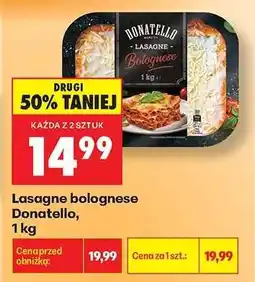 Biedronka Lasagne bolognese Donatello, 1 kg oferta