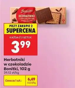 Biedronka Herbatniki w czekoladzie Bonitki, 102 g oferta