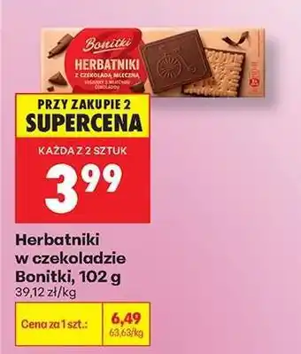 Biedronka Herbatniki w czekoladzie Bonitki, 102 g oferta