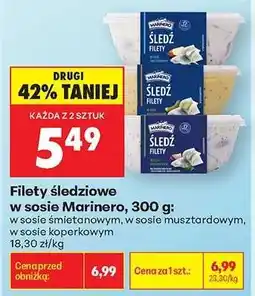 Biedronka Filety śledziowe w sosie Marinero, 300 g oferta