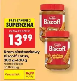 Biedronka Krem ciasteczkowy Biscoff Lotus, 380 g/400 g oferta