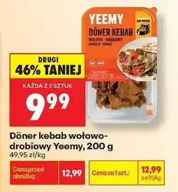 Biedronka Döner kebab wołowo-drobiowy Yeemy, 200 g oferta