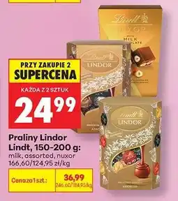 Biedronka Praliny Lindor Lindt, 150-200 g oferta