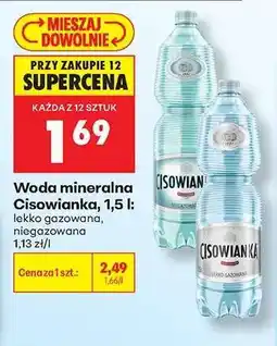 Biedronka Woda mineralna Cisowianka, 1,5 l oferta