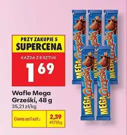 Biedronka WAFLE MEGA GRZEŚKI, 48 G oferta