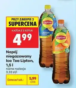 Biedronka Napój niegazowany Ice Tea Lipton, 1,5 l oferta