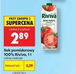 Biedronka Sok pomidorowy 100% Riviva, 1 l oferta
