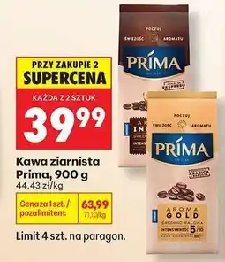 Biedronka Kawa ziarnista Prima 900 g oferta