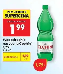 Biedronka Woda średnio nasycona Cechini, 1,75 l oferta